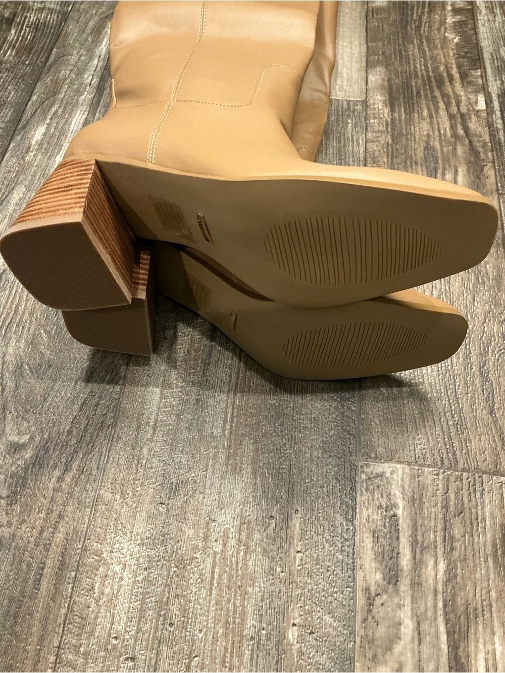 Billini Tan Over-the-Knee Block Heel Boots Size 7 - Picture 12 of 16